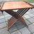 Drexel Mid Century campaign style table by Kipp Stewart  B26 3 thumbnail