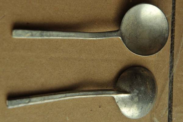 African Handmade Metal 6.5 inch Spoons in Excellent Condition 1