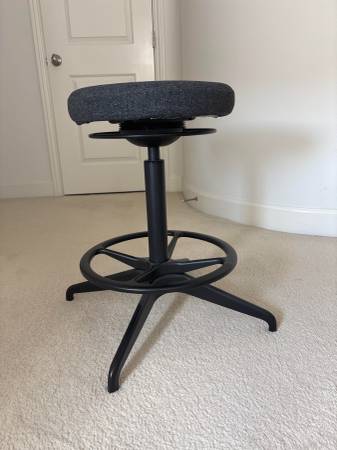 Ikea LIDKULLEN Sit/stand stool, Gunnared dark gray 1