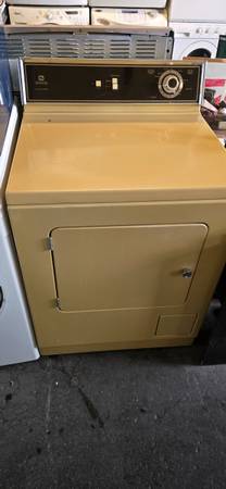 ORIGINAL MAYTAG SUPER DUTY HARVEST GOLD VINTAGE GAS DRYER 1