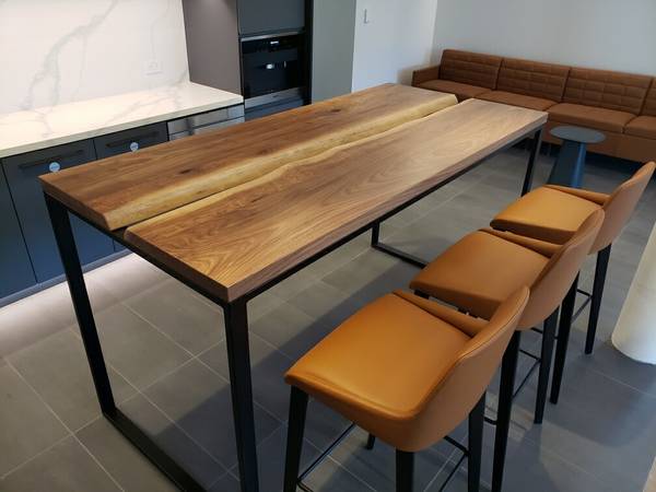 Walnut live edge bar Table 1