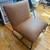 LIKE NEW CORVUS SOLWAY OVERSIZE BONDED LEATHER LOUNGE SLIPPER CHAIR 4 thumbnail