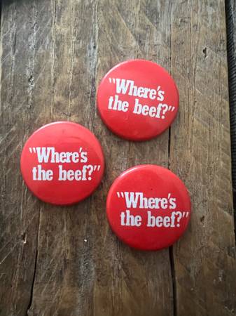 Wendys Wheres the beef pins ( 3 ) 1