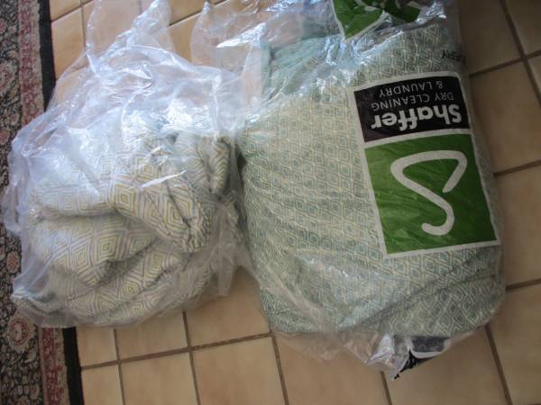 Fabric Upholstery RV boat bed covers coverlets BLUE green TEAL quilted 1