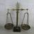 Ornate Balance Scales Of Justice Solid Bass & Marble Base 22" Tall 1 thumbnail