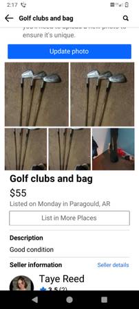 Golf clubs and bag 1