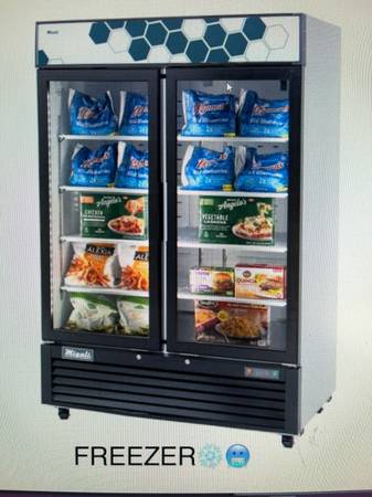 Migali C-49FM-HCe 49 cu/ft 2 Glass Door Merchandiser Freezer 1