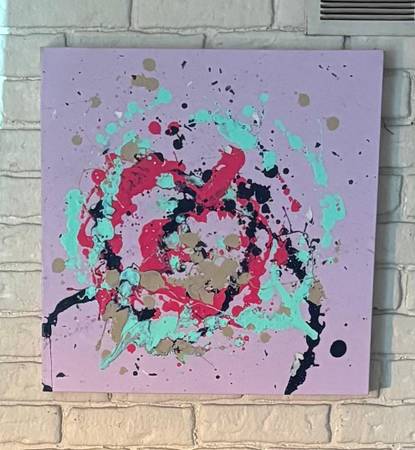 An Original piece -'Postscript.' -  Multimedia on Canvas - 20 x 20 1