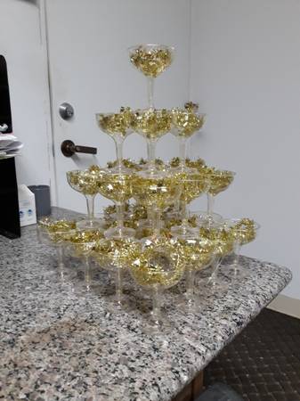 Free Champagne Tower, New Years Party Decor 1