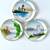 1950s Ardalt coaster set 3.5” hand painted coasters 2 thumbnail