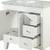 36" Left Offset Sink White Bathroom Vanity Marble Top Cabinet B3883 7 thumbnail