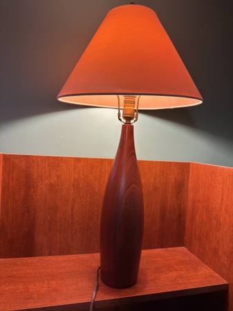 Teak table lamp 1