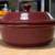 Pampered Chef Round Covered Baker Cranberry 9” Stoneware Dish #1122 2 thumbnail
