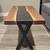 Handcrafted Black Walnut River Table – Black Epoxy Resin 4 thumbnail