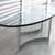 AUTHENTIC Paul Legeard Chrome & Glass Oval Coffee Table 9 thumbnail