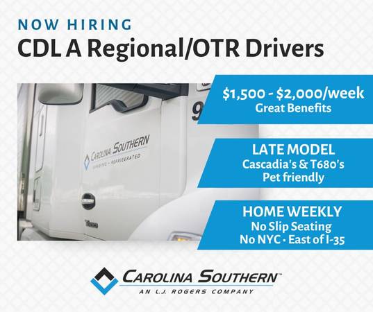 CDL-A Regional/OTR Driver – Dedicated Truck • Home Weekly • Top Pay! 1