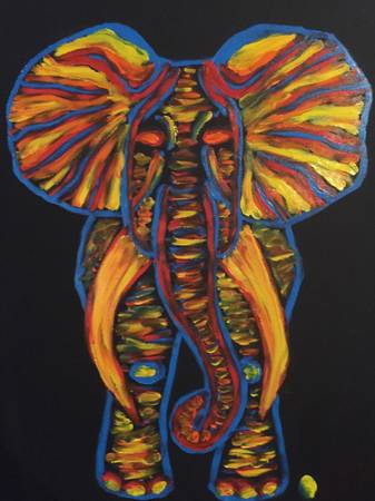 Finger Painted Art Looking to Trade for Cool Stuff NO Brush 1