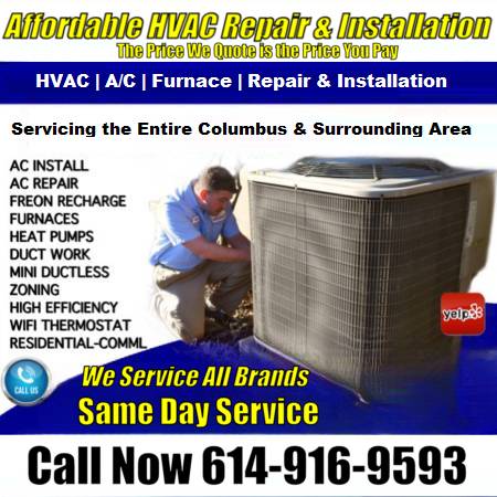 ➡️AFFORDABLE AC & FURNACE REPAIR-AIR CONDITIONING HVAC INSTALLATION 1