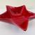 Pottery Barn Rustic Star Shaped Ceramic Bowl 9" Red and White 2 thumbnail