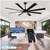 72 in. LED Matte Black Smart Standard Ceiling Fan with Remote #4846 9 thumbnail
