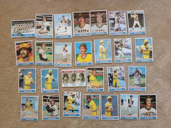 1979 Topps Pittsburgh Pirates baseball card team set 1