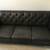 Claudia II slate gray leather sofa 2 thumbnail