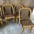 Woven French Bistro Style Rattan Dining Chairs Set of 6 Black Tan 3 thumbnail