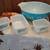 PYREX Vintage Amish Turquoise Butterprint 4 Bowl set 1 thumbnail