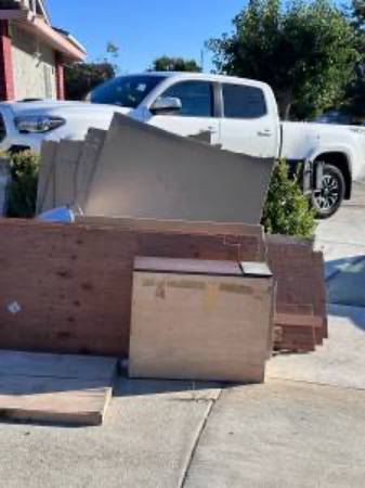 FREE Wood plywood cabinets be GONE! Also have wrestling gymnastic mat 1