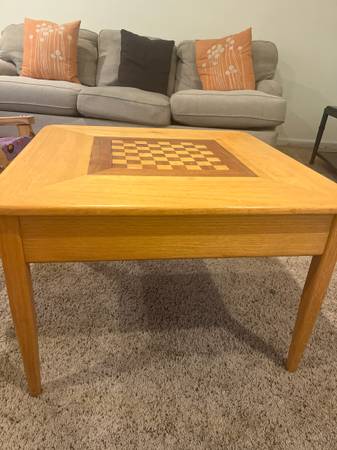 wood checkerboard middle table 1