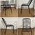 4 Metal Patio Black Chairs 2 thumbnail
