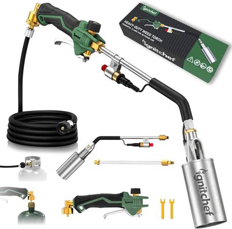 CSA Certified Propane Torch Weed Burner with 12.5FT Hose - 340,000 BTU 1