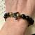 Handmade One of a Kind Onyx & Golden Hematite Stretch Bracelet size 7. 9 thumbnail