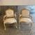 Pair of Vintage French whitewashed arm chairs 1 thumbnail