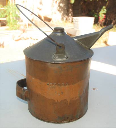 ANTIQUE B&O RAILROAD TRAIN KEROSENE OIL METAL CAN BALTIMORE OHIO 1