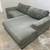 Ashley 2-Piece Gray Corduroy Sectional Couch 7 thumbnail