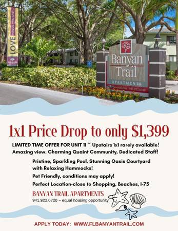$1,399 / 1br - 675ft2 - Extraordinary Location, Remarkable Value!👀👀 (4055 MacEachen Blvd, Sarasota, FL)63791129446145121