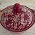 Red White Floral Flower Round Lidded Baker Casserole Dish 2 thumbnail