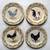 New Vintage Isabelle de Borehgrave Rooster Chicken 8.5" Plates 1999 1 thumbnail