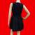 Vtg Scarlett 100% Cotton Black Denim Fit & Flare Button Front Dress 9 thumbnail