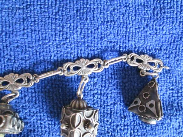 Vintage European Etruscan Sterling Charm Bracelet - $40 (Upper East Side)63471376000387123
