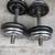 VINTAGE  SOLID USA STEEL DUMBBELLS & WEIGHTS 5 thumbnail