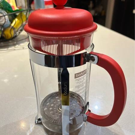 Brand New - Cherry Red Bodum CAFFETTIERA French Press Coffee Maker 1