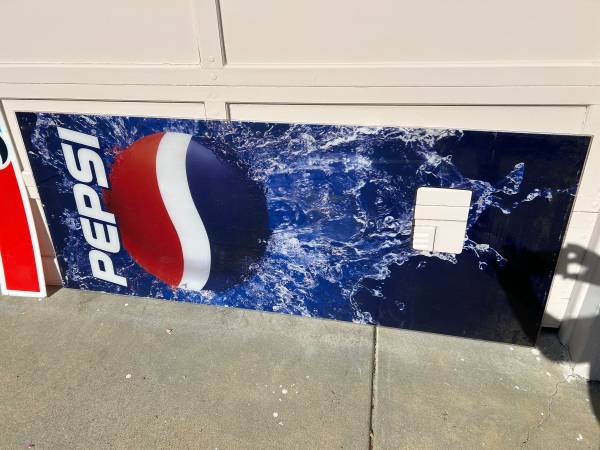Vintage Pepsi vending machine panel 1