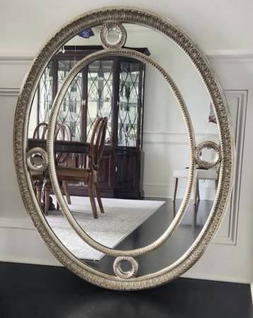 Mirror oval silver 1