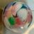 HAND-BLOWN GLASS ORNAMENT-PINK/LAVENDER/BLACK/WHITE/GREEN 6 thumbnail