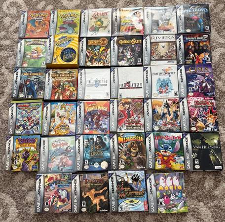 Nintendo gameboy advance games boxed 1