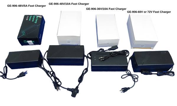 GE-906 Large Amp 36/48/60V Fast Charger for scooters or battery pack 1