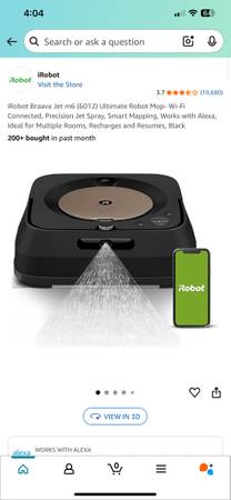 iRobot Braava Jet m6 - Negro (NUEVO) - $130 (Merrifield)63471146388995124