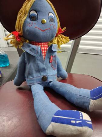 Vintage LEVIs  DENIM RAG DOLL from Knickerbocker 1